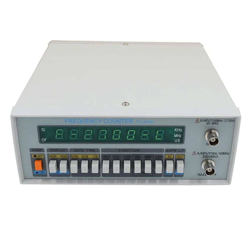 

TFC-2700L Multi-Functional High Precision Frequency Meter 8 LED Display Instrument 10HZ-2.7GHZ High Resolution Frequency Counter