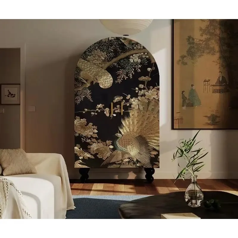 Modern Wooden Living Room Cabinet with Storage Panel Design Eco Friendly Home Furniture