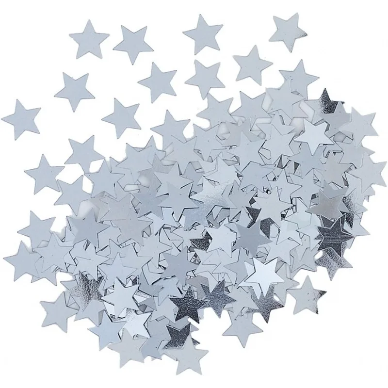 Confeti de lámina de plata brillante: 0,5 oz (1 pieza), cumpleaños, duchas, vacaciones y más