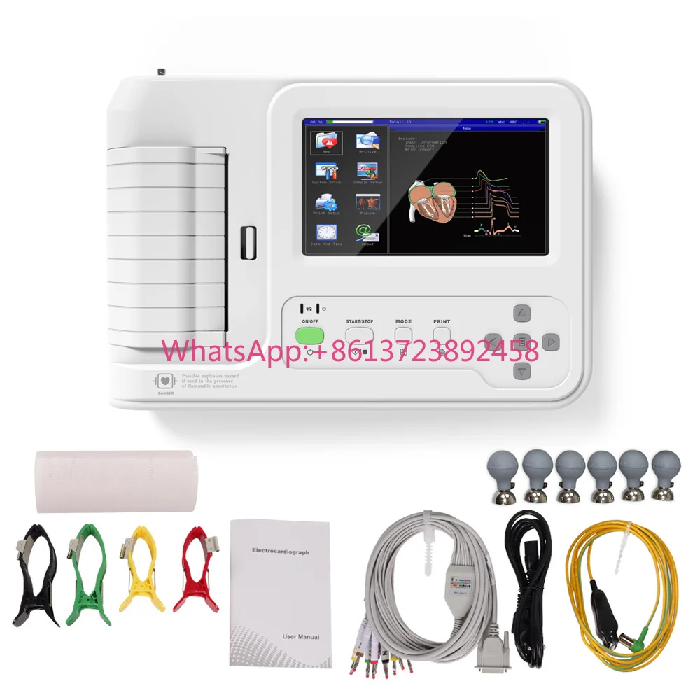 CONTEC ECG600G Touch Screen 6-Channel Electrocardiograph ECG EKG + PC Software