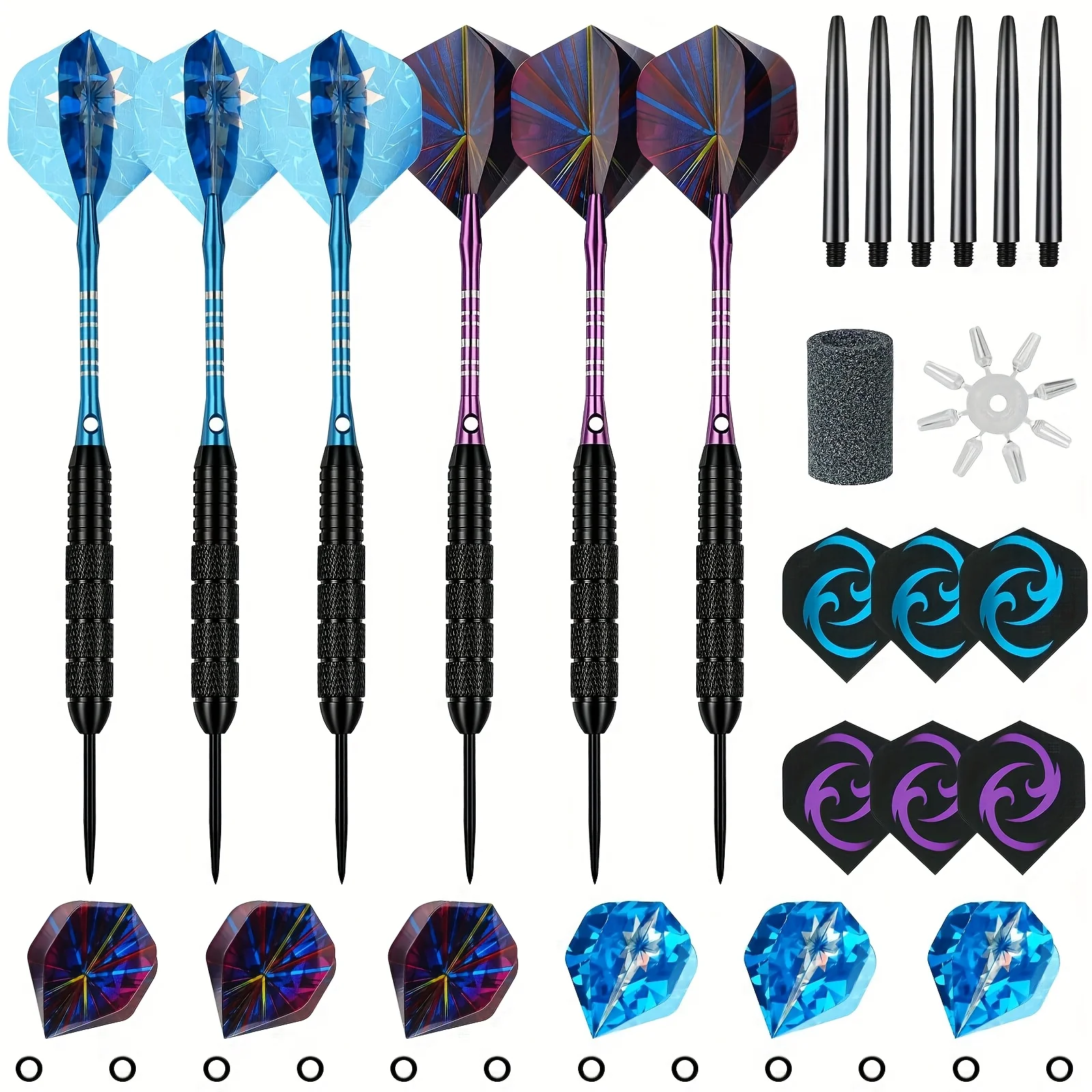 Dart Gift Box Set, 6 Pieces of 24g anti Slip Stainless Iron Darts, Complete with Professional Accessories, the Best Holiday Gift