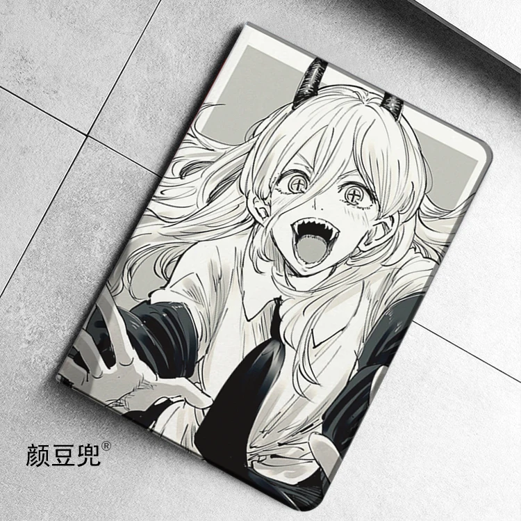 Chainsaw Man Anime Power Case For iPad Air 4 5 10.9 Mini 5 6 for 2022 12.9 Case Luxury Silicone For iPad Air 4 5  10.9in iPad 10