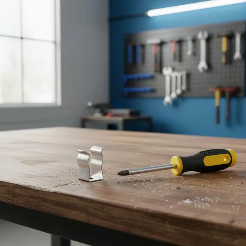 Tool Spring Clips Set Heavy Duty Narrow Base Secure Tools Space Efficient for Garages Sheds Workshops