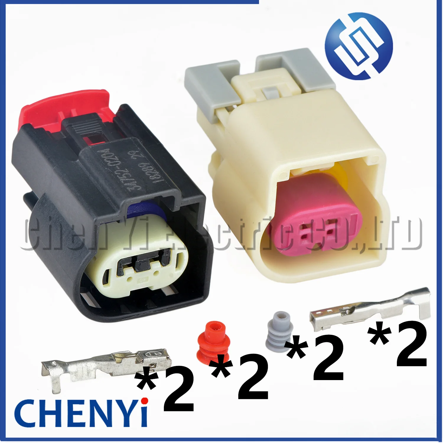 2 Pin Automotive waterproof fuel injector connector Car Engine knock sensor harness plug 34752-0204 347520204 15374222
