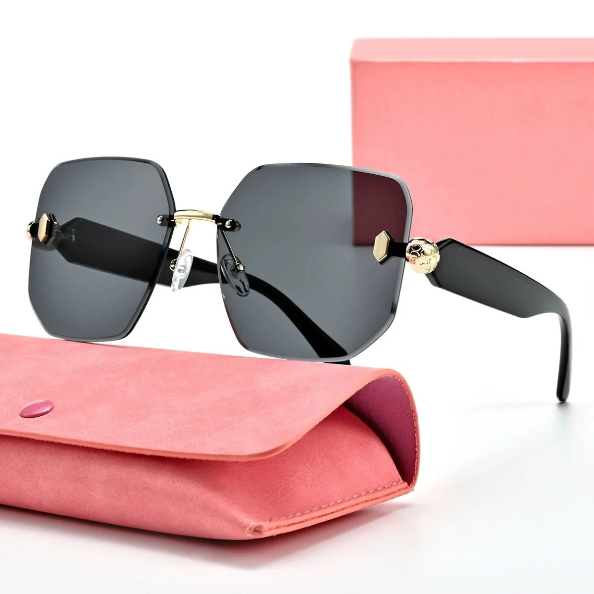 Modische Große Rahmenlose Sonnenbrille UV-Schutz DS-25021 Neuer Stil Unisex Polarisierte Sonnenbrille