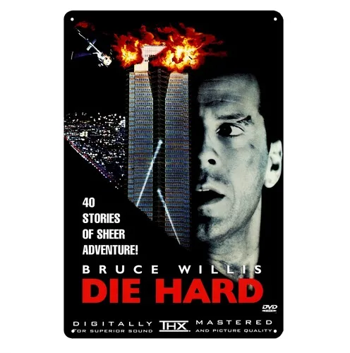 Die Hard Bruce Willis Movie Metal Poster Tin Sign