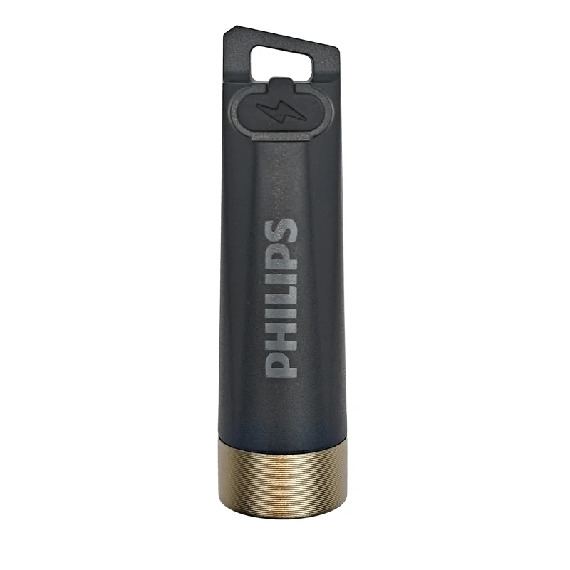 

Мини-фонарик Philips SFL1211, перезаряжаемый через USB-C, портативный, 5 режимов, с УФ-подсветкой, для кемпинга и повседневного использования