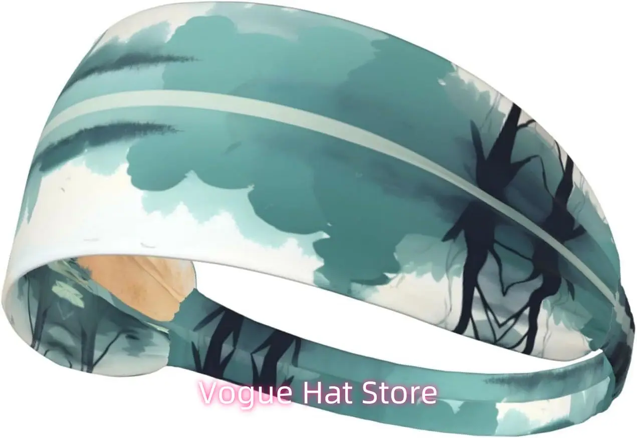 

Fallen Leaves on a Tranquil Lake Elastic Exercise Headband, Fitness Exercise Yoga Cycling Headband, Outdoor Sports Elastic Sweat