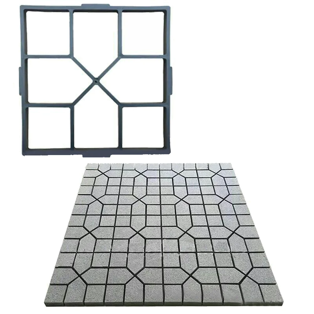 

Black Plastic DIY Path Maker Mold Square Paving Cement Brick Molds for Garden Decoration Reusable Sturdy Path Building Tool