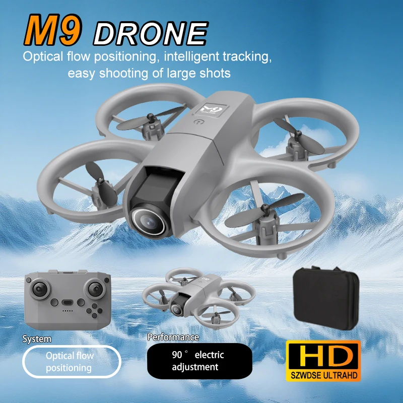 Original nuevo M9 Mini Drones 4K profesional HD Stunt Roll fotografía aérea Control remoto avión HD cámara Dual Quadcopter