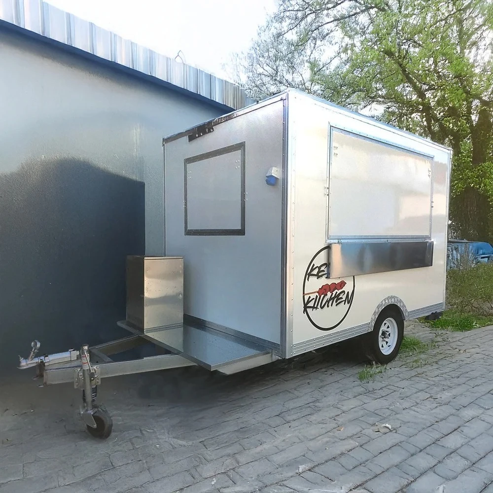 

Concession Enclosed Mobile Coffee Hot Dog Ice Cream Food Trucks Trailers Cart With Full Kitchen bar Cafe Kebab Fully Equipped