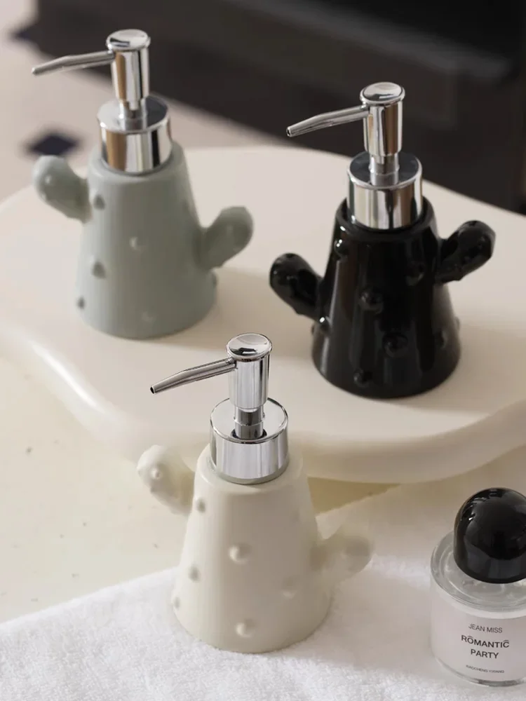 

Креативный кактус, керамическая ручная стирка, туалет, гостиничный гель для душа, пресс-распределительная бутылка, аксессуары для ванной комнаты, дозатор мыла