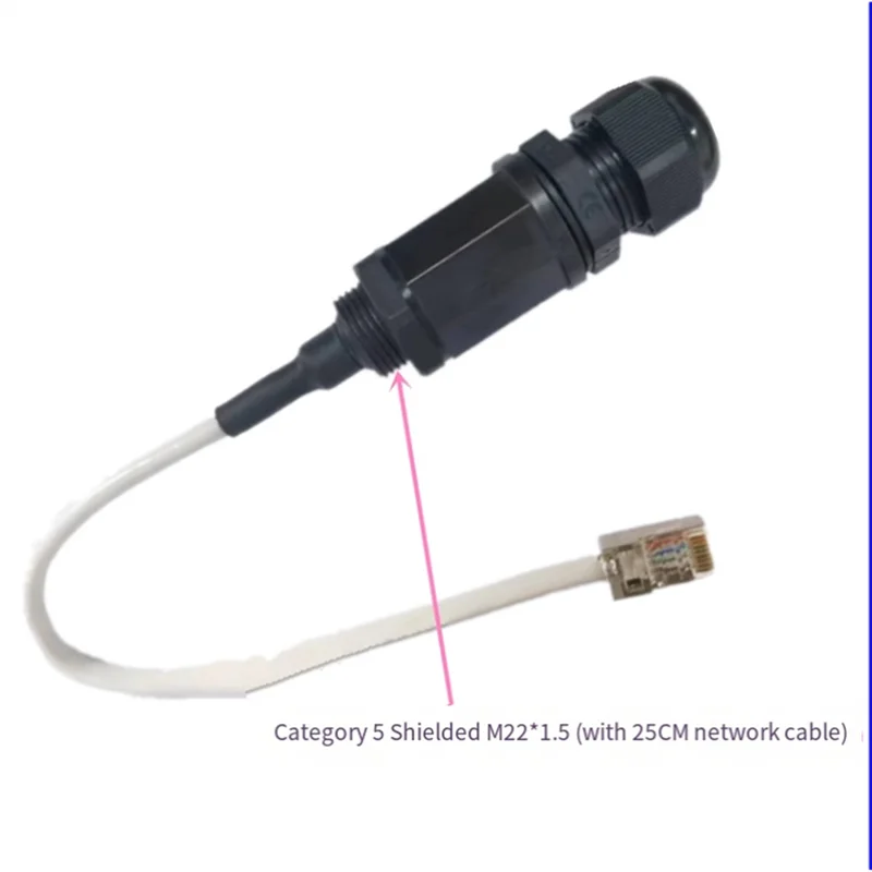 

【Necessity】IP67 Protected Socket M22 Ethernet LAN Adapter RJ45 Waterproof Connector 25Cm Shielded Network Cable DHL