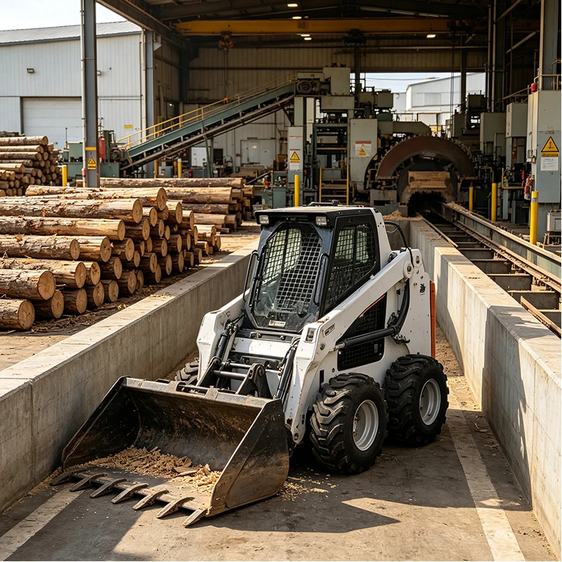 Ride On Mini Loader Compact Skid Steer with Quick Attachment Bucket for Construction Farm and Landscaping Work
