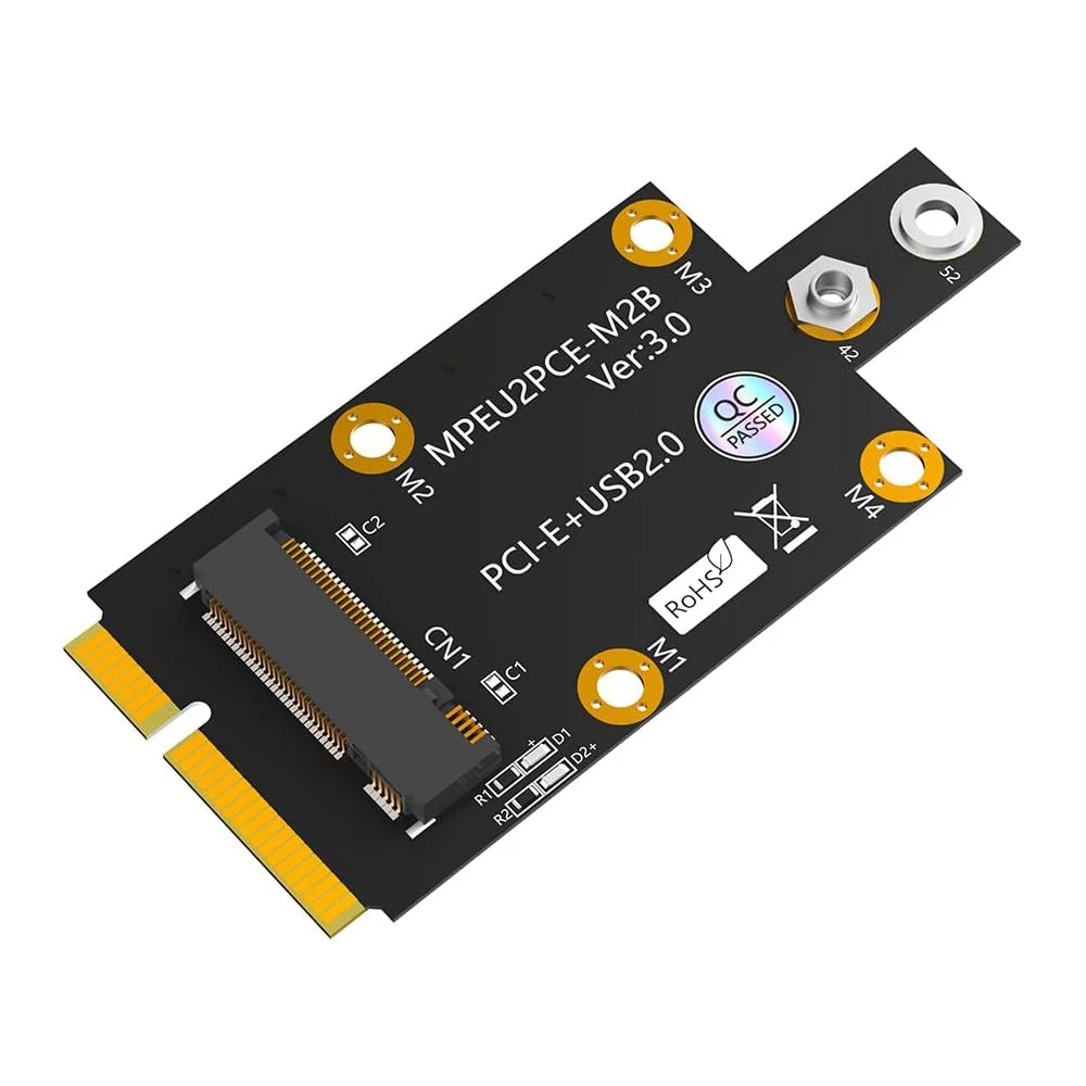 Tarjeta adaptadora M. 2 Key B a Mini PCI-E con tarjeta NANO SIM dual compatible con 3042 3052 Type Key B M2, etc. Convertidor elevador de tarjetas