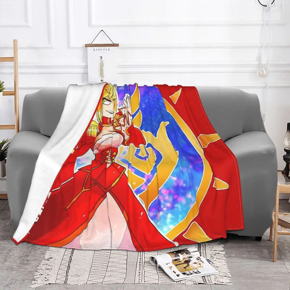 Nero Extella Fate Grand Order Shielder Card Game Blanket Fleece Ultra-Soft Throw Blankets For Office Plush Thin Quilt