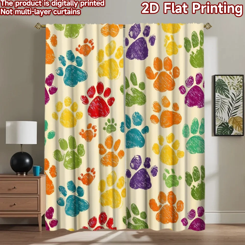 

1pc 2D flat Photography Backdrop Popular Scene Backdrop Colorful Paw s (2) 100% Polyester Festive Wall Decor Perfect for Booth