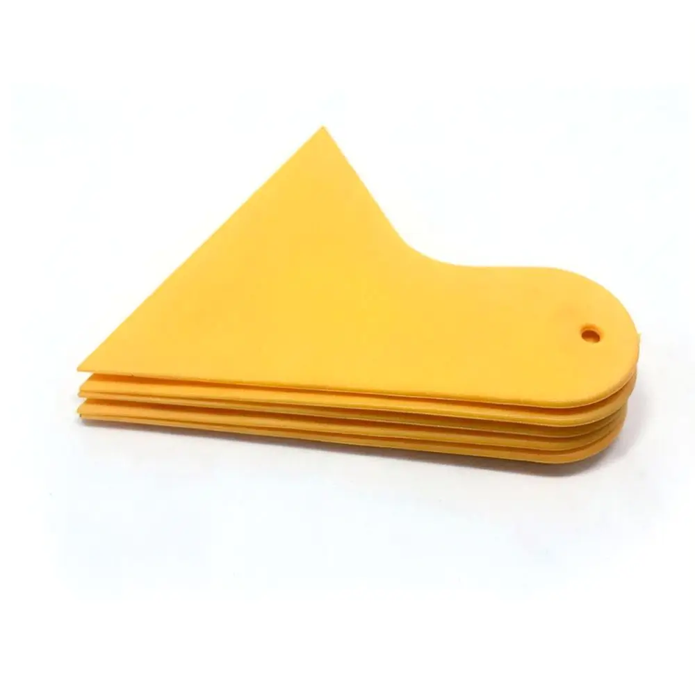 Handy Yellow Triangle Scraper For Car Sticker Removal Versatile Plastic Cleaning Blade For Window Tint Films