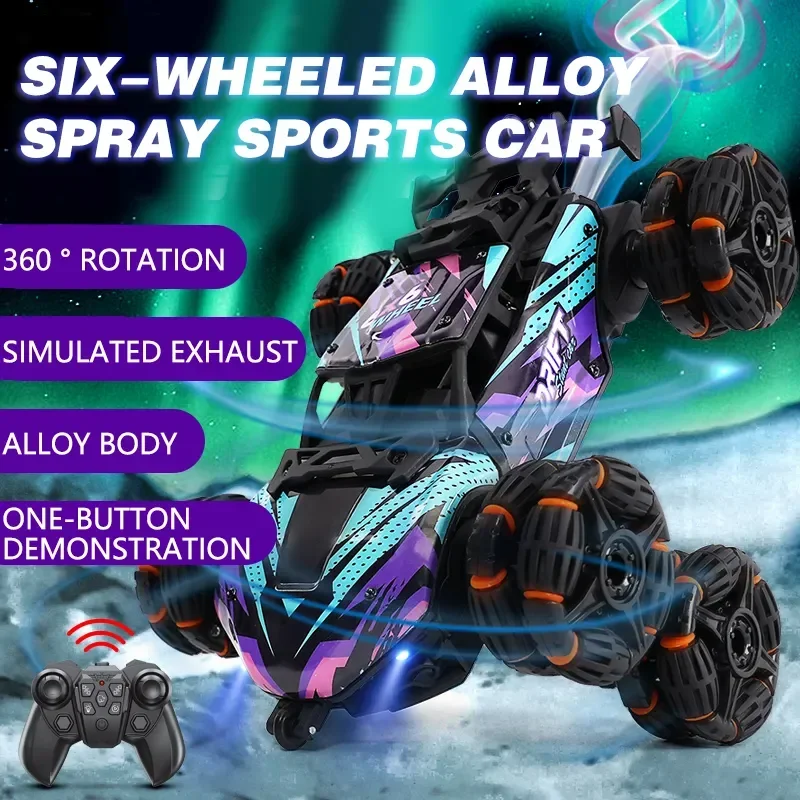 Six Wheels RC Car Toy Spray Twisting Stunt Drift Car Remote Controlled Cars RC Toys for Children Adults Remote Controlled Car