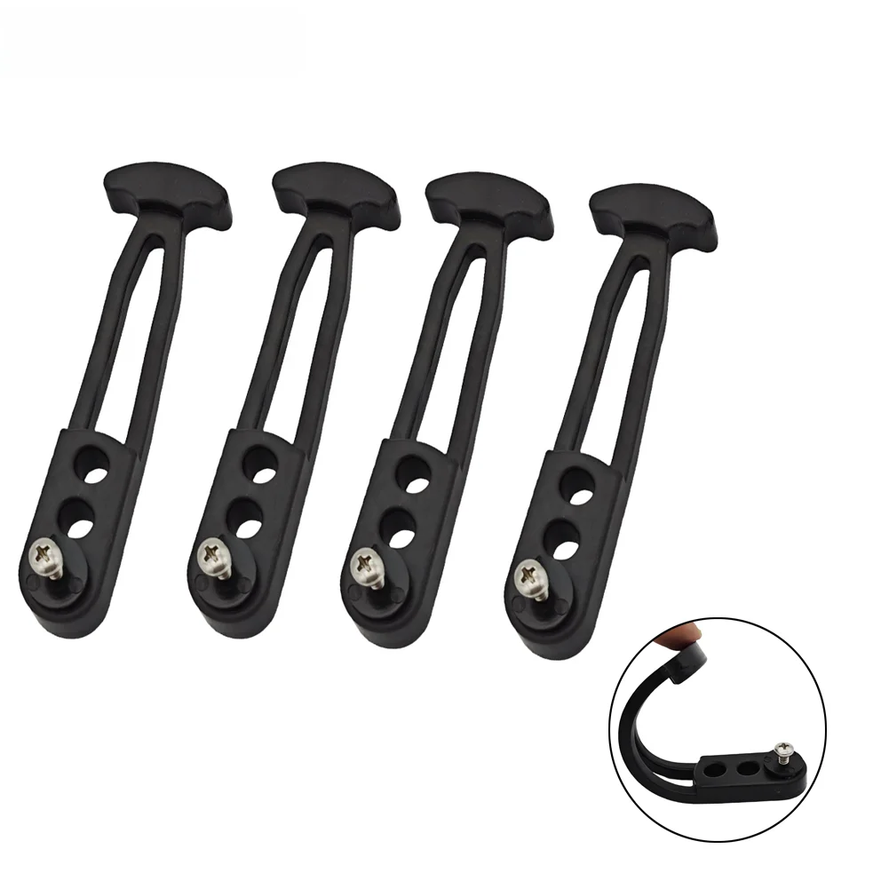 4 Pack Stainless Steel Hook Rubber Latch Band for Marine Use Including Boat Deck Trailer and Gear Organization