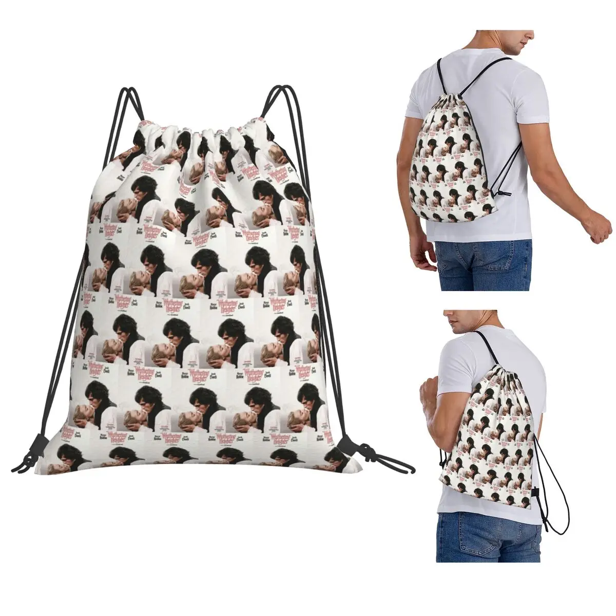 Poster Wuthering Heights 2026 Backpacks Portable Drawstring Bundle Pocket Shoes Bag Book Bags for Travel Students