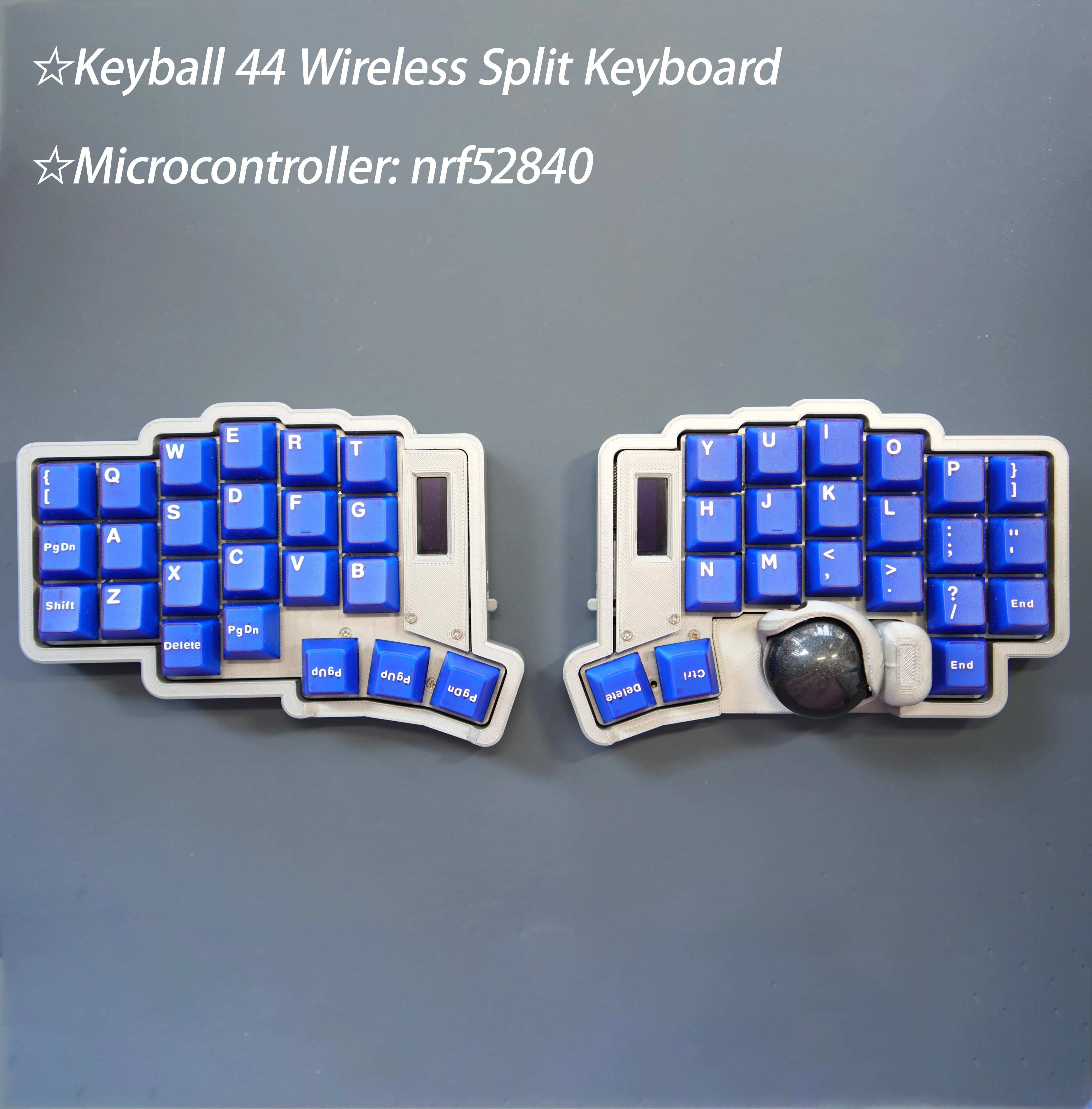Keyball 44 Split Keyboard Kit Wireless Keyball Split Keyboard Kit NRF52840 Hot Swap ZMK With OLDE Screen Customize PC Gamer Gift