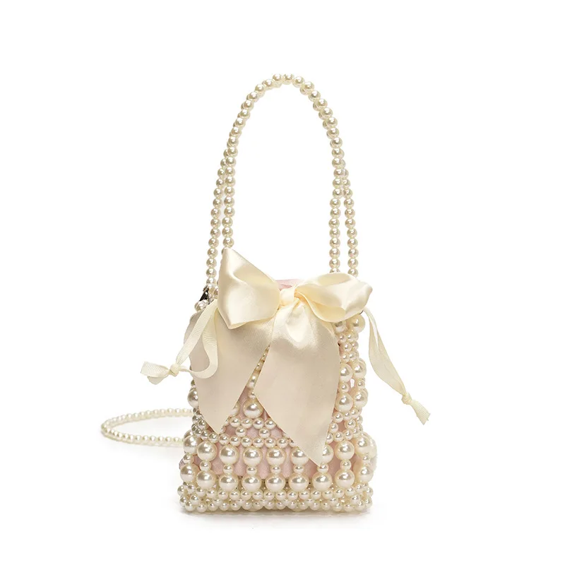 Trendy Children Crossbody Bags for Women Shoulder Bags Fashionable Purse and Handbags Simple Bow Tie Mother Kids Bag for Girl