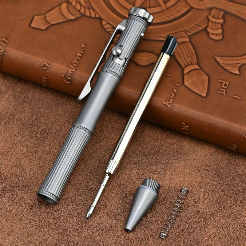 2026 Cheap Sale Balaoye Titanium Alloy Ball Pen High Quality Black 0.5mm Unique Push-action Design Gel Pens Cute Ballpoint Pens