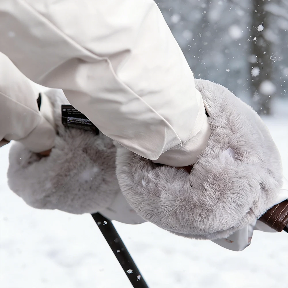1 Pair Gloves For Parents Winter Warm Antifreeze Hand Guard Windproof Gloves Thicker Universal Baby Stroller Accessories