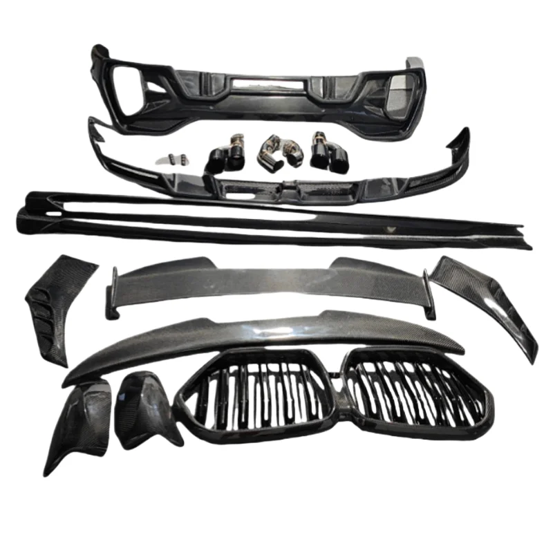 

Комплект кузова из углеродного волокна типа LD для X6 G06, включая переднюю губу, задний диффузор, боковые юбки, спойлер, среднее сетчатое зеркало