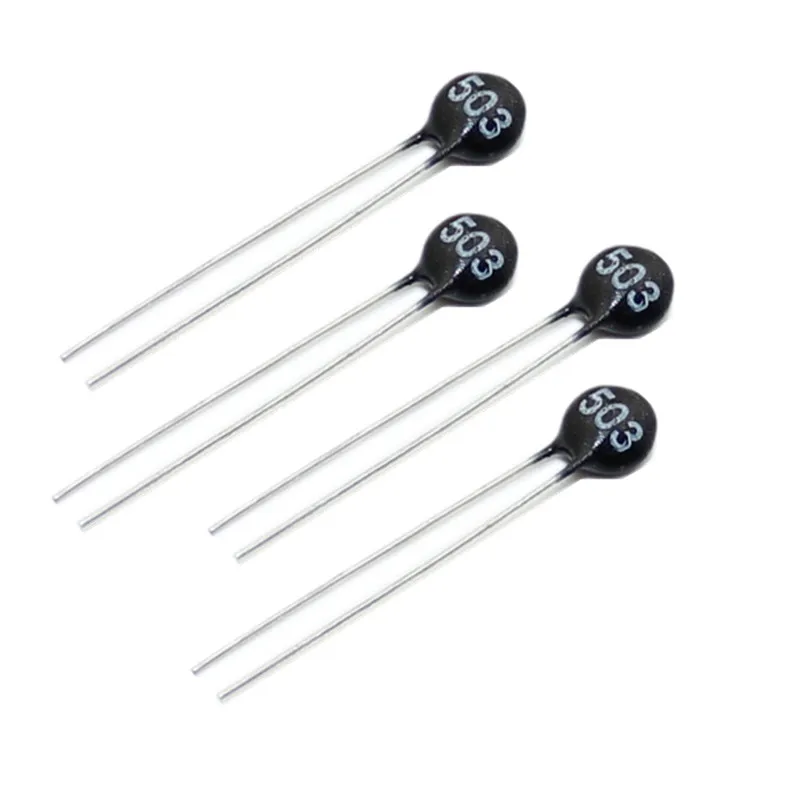 20PCS NTC thermistor MF11 20% 1k 10K 50K negative temperature 102 103 503 5mm black round head Thermal Resistor