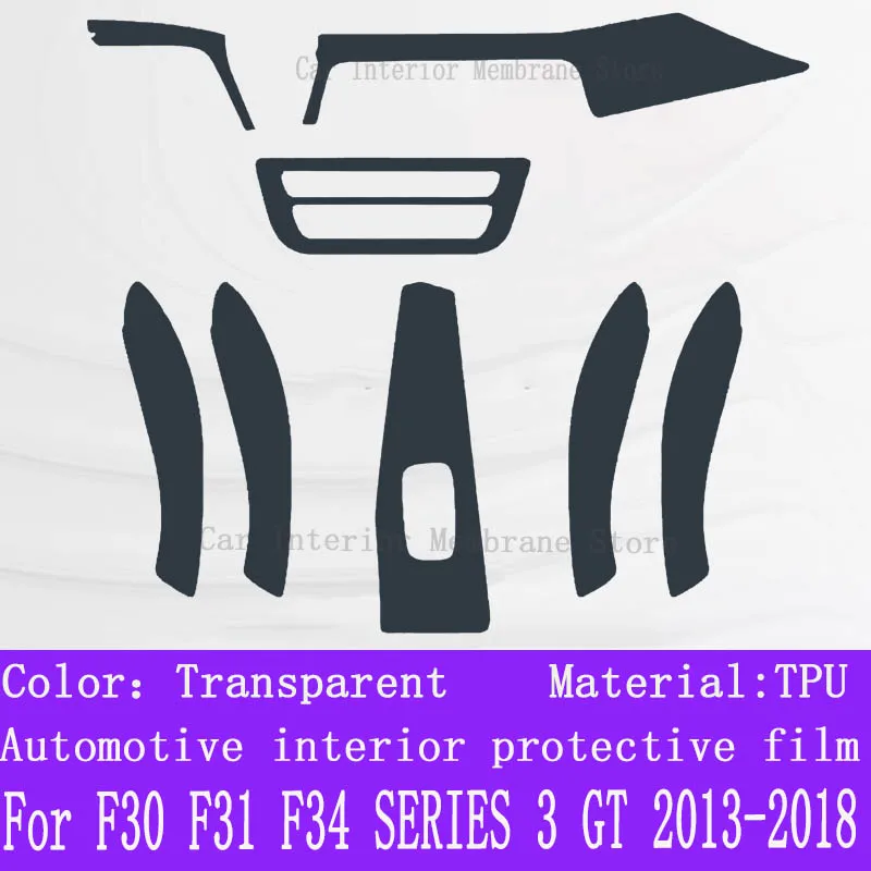 

For BMW F30 F31 F34 SERIES 3 GT 2013-2018 Gearbox Panel Navigation Automotive Interior Screen Protective Film TPU Anti-Scratch