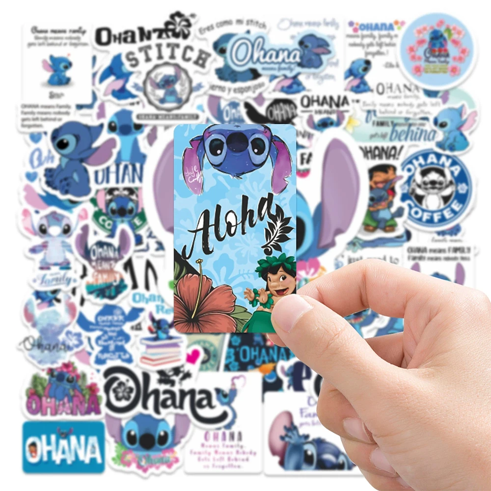 

10/30/50pcs Cute Disney Stitch Cartoon Stickers Aesthetic Decals DIY Motorcycle Laptop Suitcase Kawaii Anime Sticker for Kid Toy