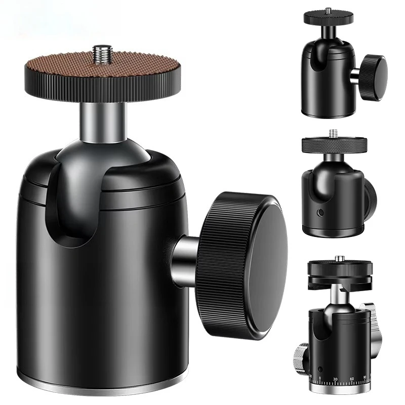 

360 degree rotating tripod adapter mini ball head camera mount for tripod monopod dslr flash led ring light DV camera