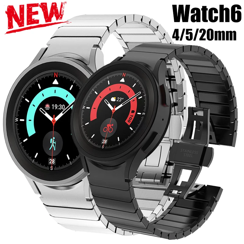 

Luxury Metal Strap For Samsung Galaxy Watch 6/5/4 44mm 40mm/6 Classic 47 43mm/5pro 45mm Bracelet Band for Galaxy Watch 4 Classic