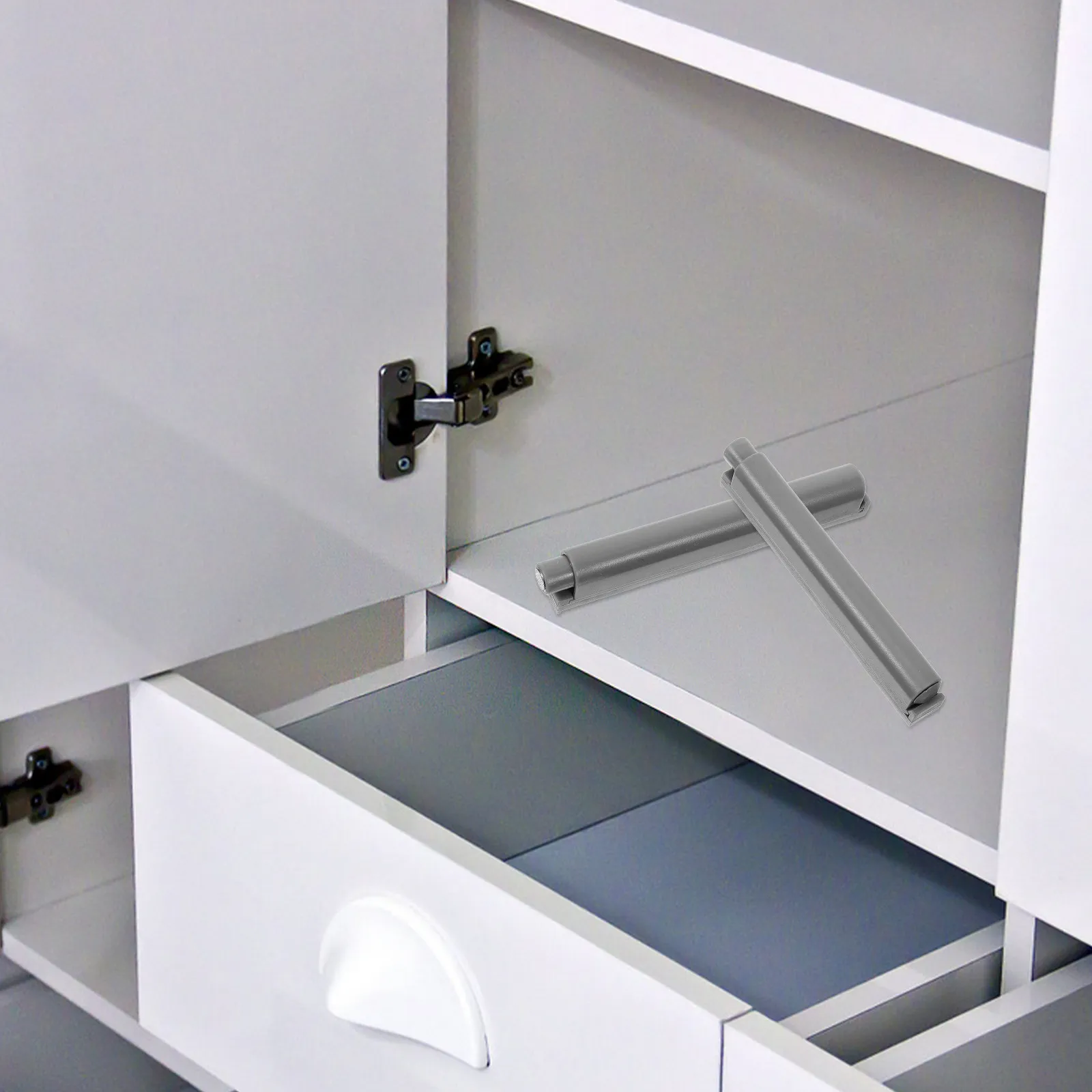 4Pcs Quiet Wardrobe Door Damper Soft Closing Mechanism Heavy Duty Shock Absorber for Wood Metal Glass Furniture Cabinet Door