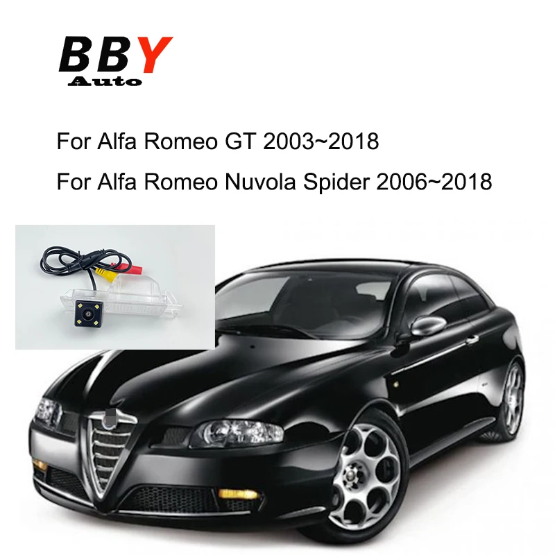 HD Night Vision Rear View Camera For Alfa Romeo GT 2003~2018 Alfa Romeo Nuvola Spider 2006~2018 License Plate Camera Reversing