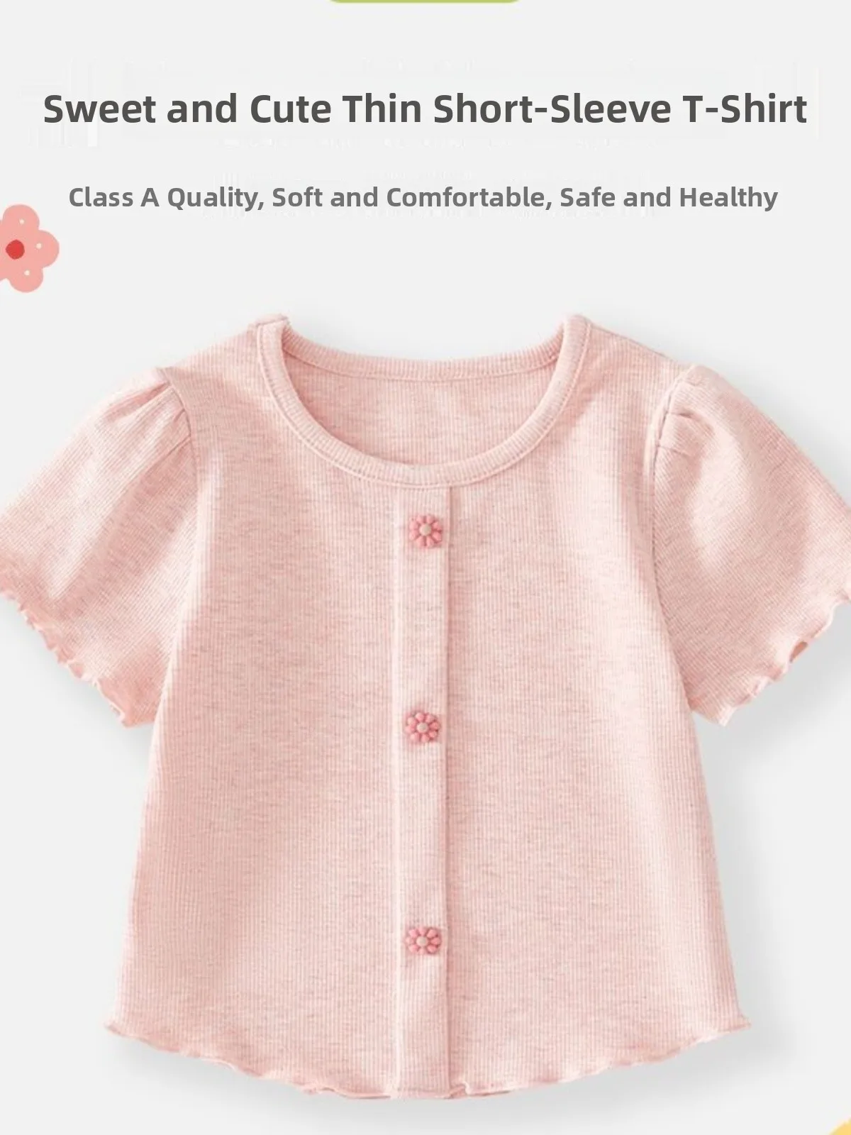 Thin ort Sve Base irt for Little Girls Baby Summer Faionable Versatile Top Children's Wear Soft Silk Material