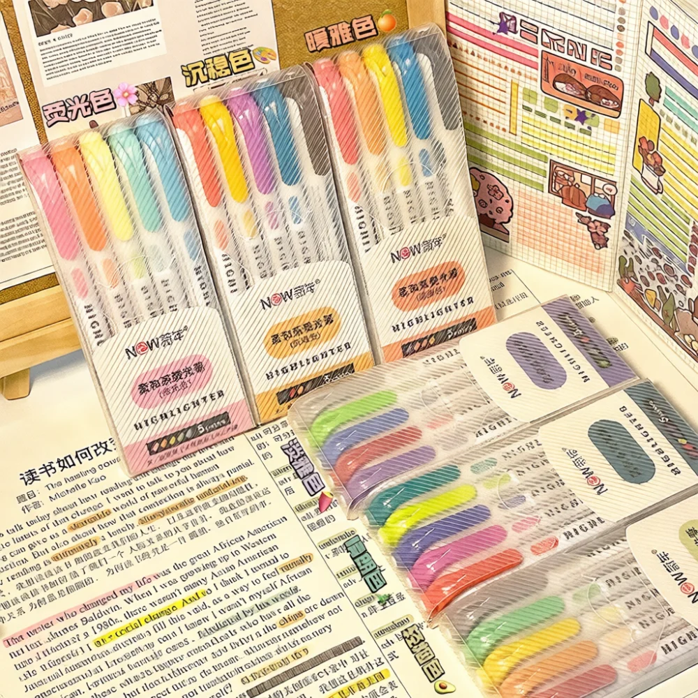 Pastel Highlighter Set Double Ended - Двусторонние пастельные маркеры-хайлайтеры, яркие цвета, набор