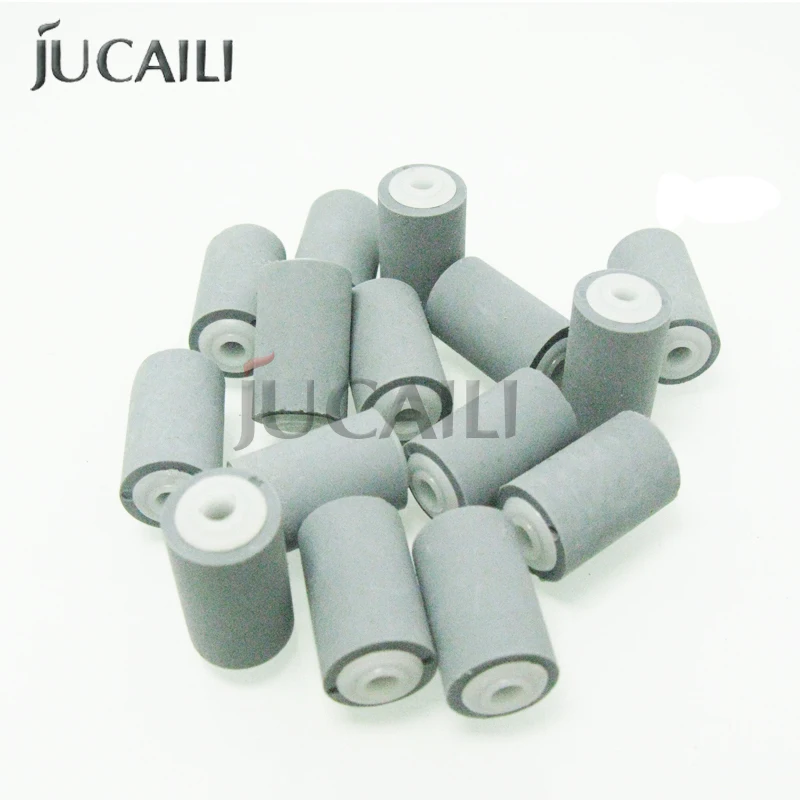 Jucaili 5Pcs Printer Pinch Roller 18*10*3mm Rubber Paper Press Pinch Roller For Allwin Xuli Yaselan Solvent Printer