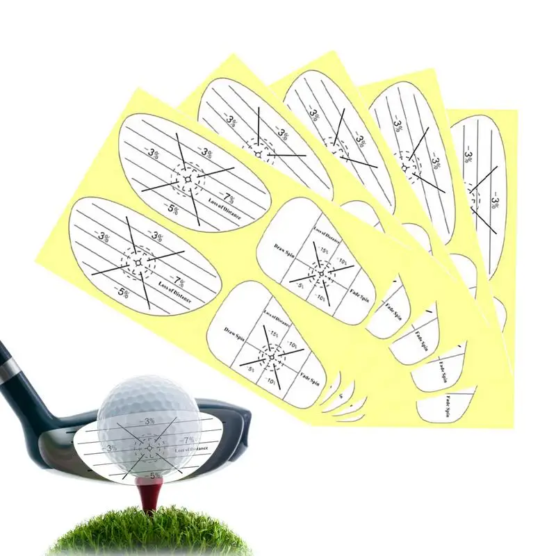 Impact Tape For Golf Clubs Precision Impact Tape Set Golf Strike Tape Set Golf Stickers Impact Labels for Self-Teaching 5 Sheet