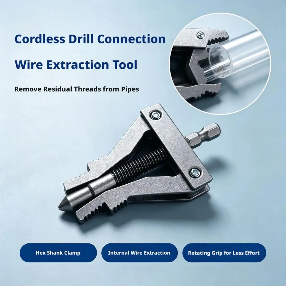 Broken Pipe Extractor Tool Damaged Screw Remover Hex Shank For Faucet Water Pipe Triangular Valve Repair