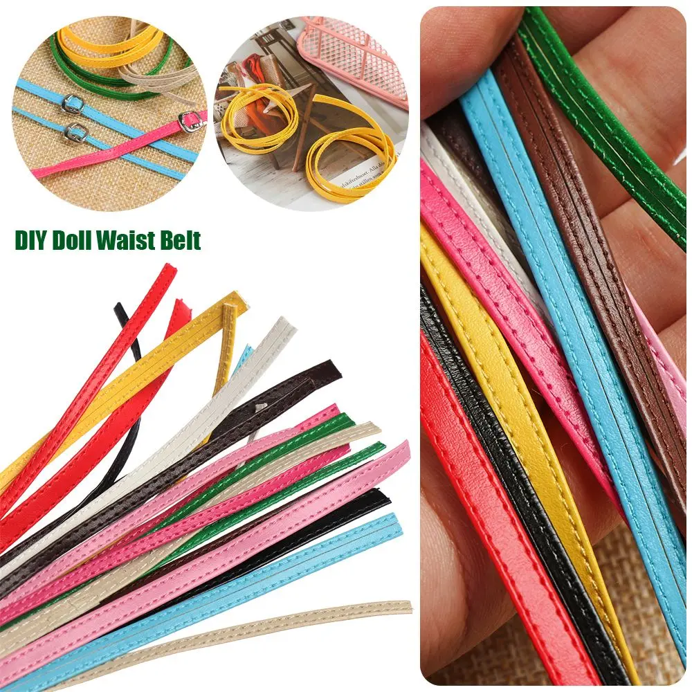 11 colors DIY Width 3/5mm Clothes Accessories Doll Waist Belts Kids Educational Toys Handmade Belt Material