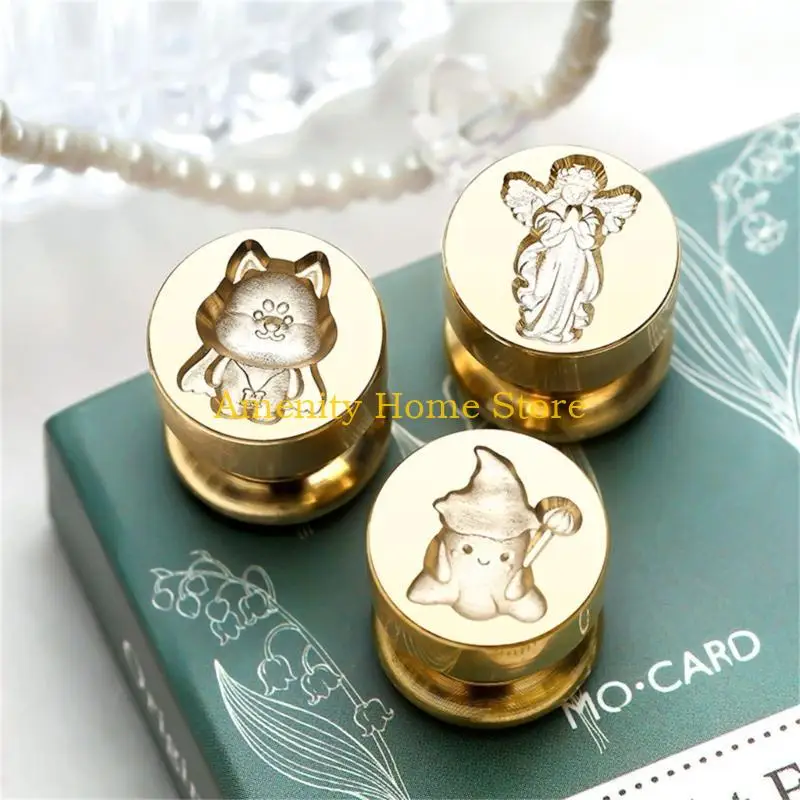 F26C Elephant Sealings Wax Stamp Animal Wax Seal Stamp Brass Stamp for DIY Scrapbooking Wedding Engagement Party Invitation