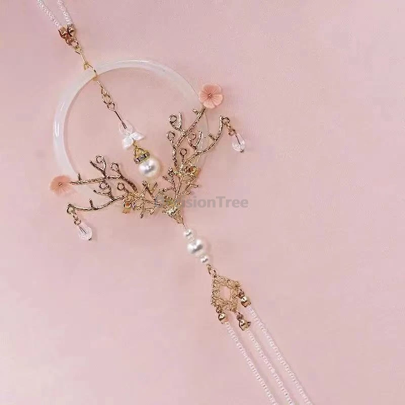 

2025 sweet romantic retro jade pendant chinese ancient style forbidden step ornament versatile horse face skirt waist accessory