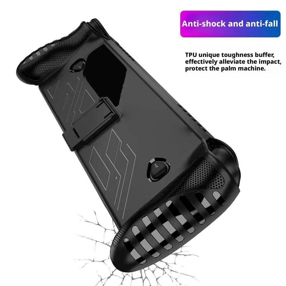 حافظة واقية لهاتف ROG Ally X مصنوعة من مادة TPU مع قبضة مضادة للانزلاق ومسند خلفي قابل للتعديل وغطاء كامل للجسم وتبديد الحرارة