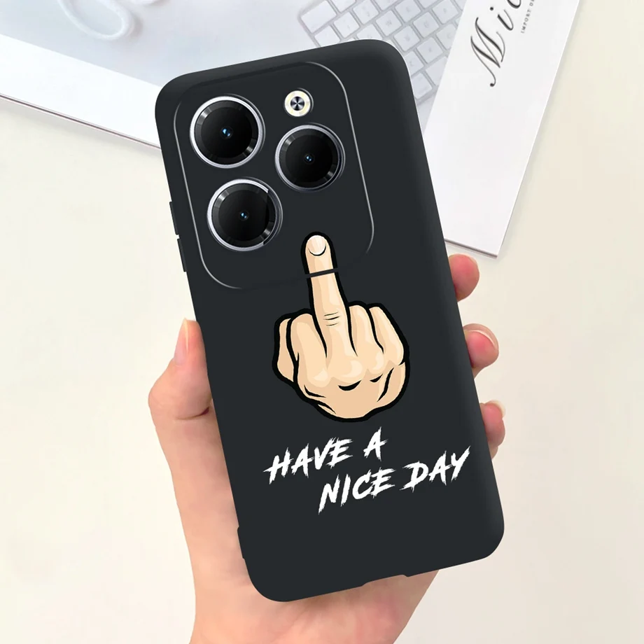 For Infinix Hot 40 / Hot 40 Pro X6836 X6837 Phone Case Soft Silicone Cartoon Painted Cover For Infinix Hot 40i Hot40 Pro Coque