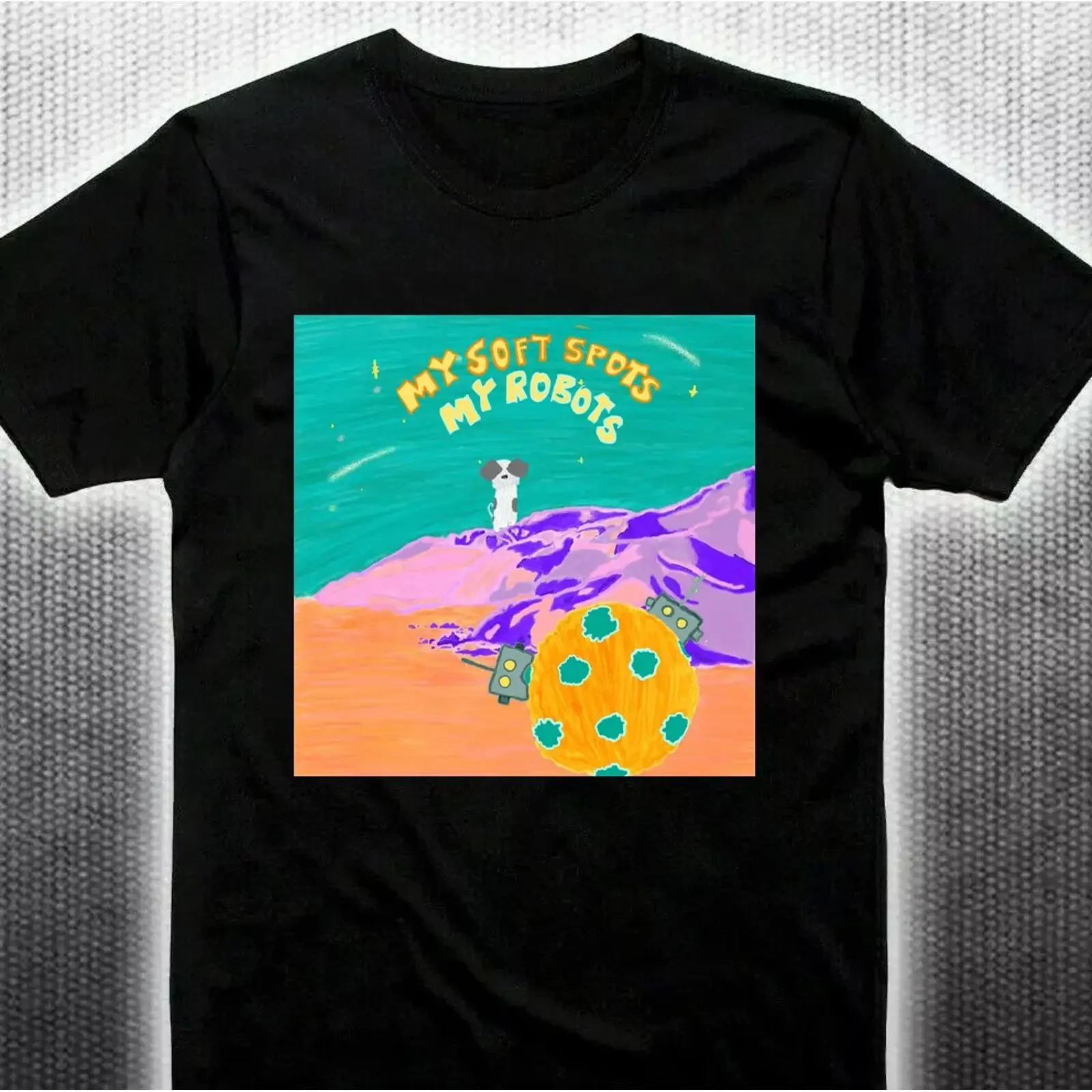 My Soft Spots Robots Blanket Approved Single T Shirt S 5XL R56 vintage Washed Unisex homme Slightly Stylish Breathable