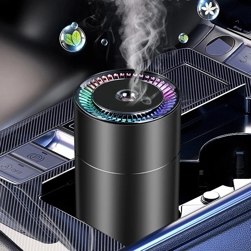 

Car Humidifier Intelligent Colorful Lights Air Purifier Aroma Essential Oil Diffuser Sprayer 260ML