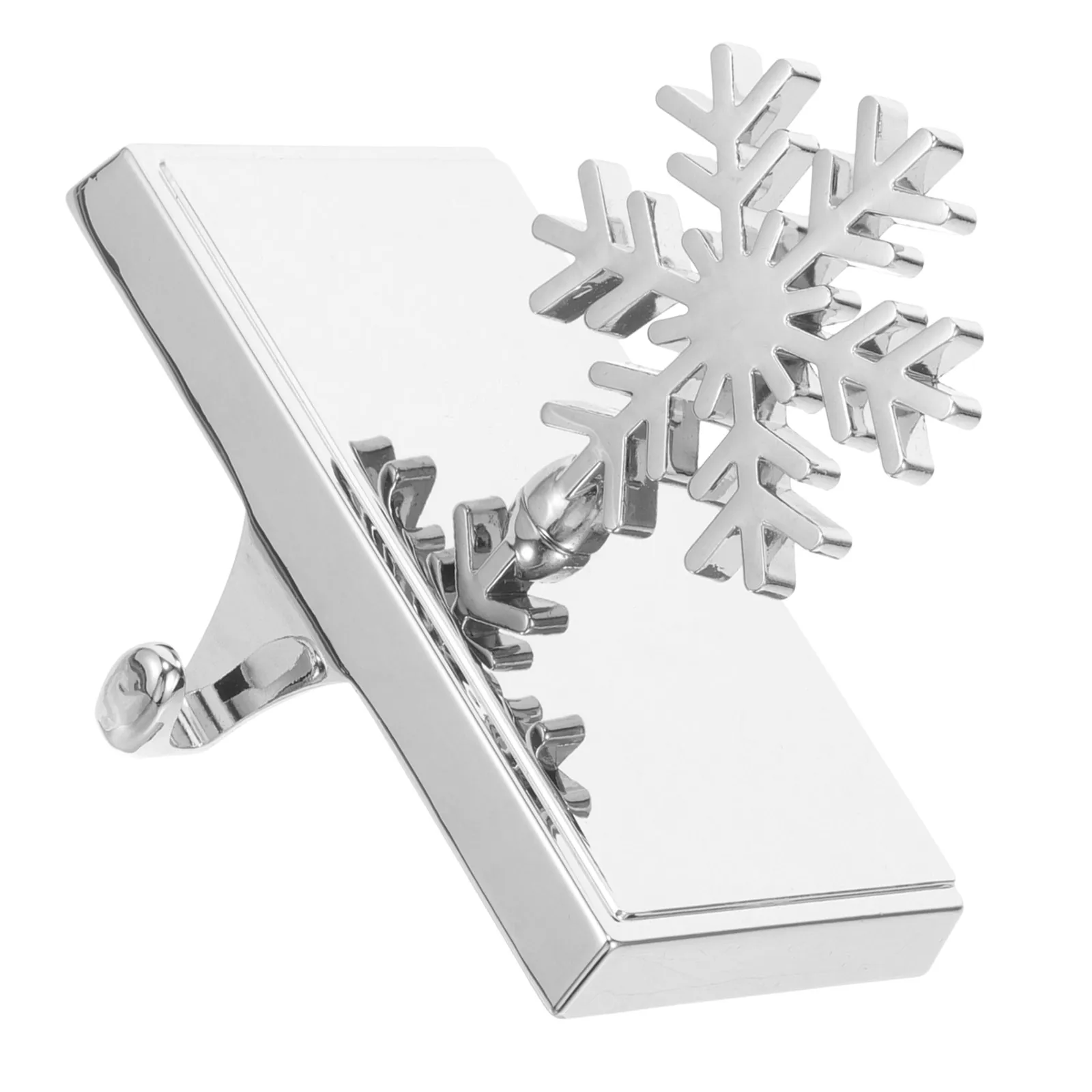 

Snowflake Sock Hanger Christmas Stocking Holder Golden Coat Hook for Fireplace Xmas Decor DIY Party nament Zinc Alloy Material